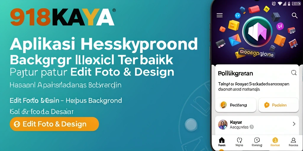 Antarmuka pengguna 918KAYA dalam proses menghapus latar belakang.