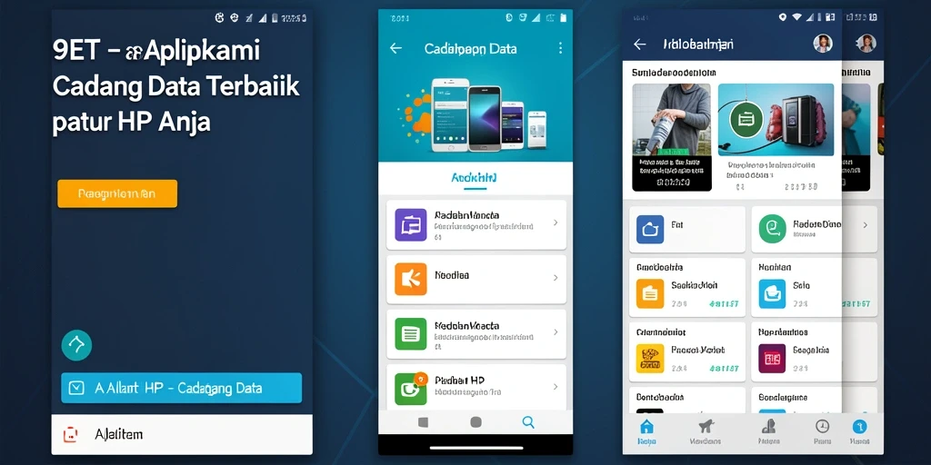 Antarmuka pengguna 9ET untuk cadangan data yang mudah digunakan.