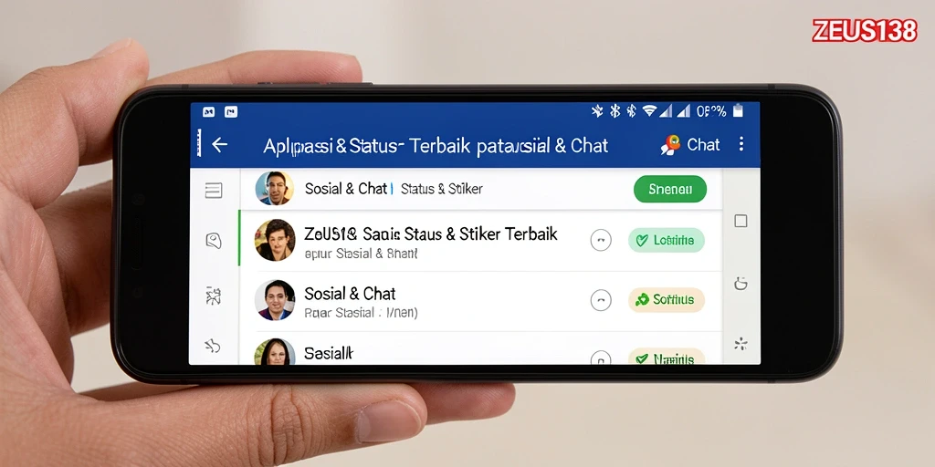 Tampilan antarmuka ZEUS138 dengan stiker sosial yang menarik.